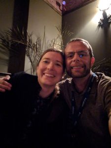 Insecty Drinks founder Brent Sinclair and co-organizer Kimberly Sheldon, at Insecty Drinks at Bergerac San Francisco 2017