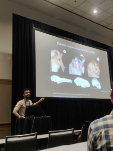Viabhav Chhaya presenting his research during the annual SICB meeting in Portland